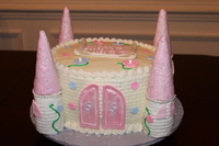 Castle cake in buttercream. All edible.