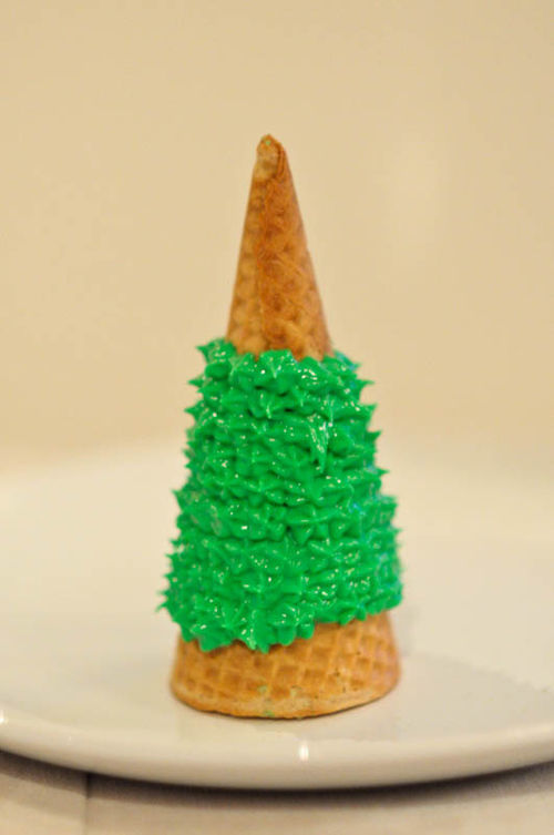 Ice Cream Cone Trees (Great for Christmas Cakes!)