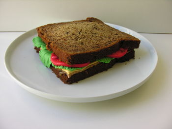 Sandwich cake for a salad sandwich addict's birthday.