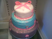 1st cake decorating endeavor for my daughters 13th birthday