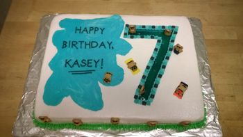 Kasey had a pool party for his 7th birthday.  Seemed like the perfect cake!