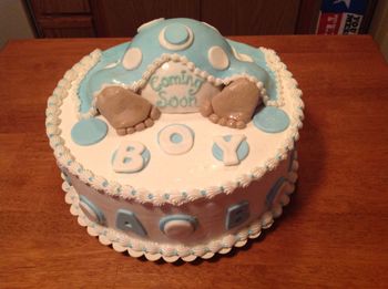 Baby shower cake. First one I've ever made like this.