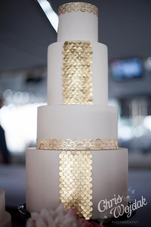 Apply A Stencil Design On A Silver/gold Leafed Cake?
